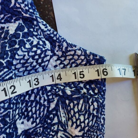 LILLY PULITZER for Target Mini Dress Size 4 Navy White Upstream Fish Print - Picture 12 of 15